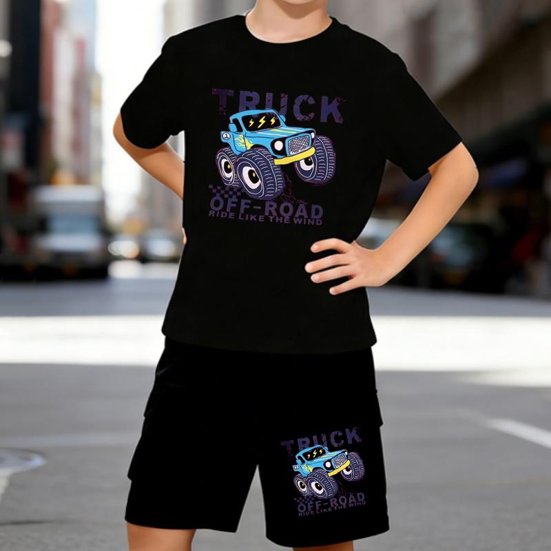 Boys 2 Piece Off-road truck printed outfit, Short Sleeve T-Shirt and Shorts Set for Kids Age 5-14,White, Black Sporty Casual Summer Clothes 5-6 Years чёрный
Boys 2 Piece Off-road truck printed outfit, Short Sleeve T-Shirt and Shorts Set for Kids Age 5-14,White, Black Sporty Casual Summer Clothes 5-6 Years чёрный