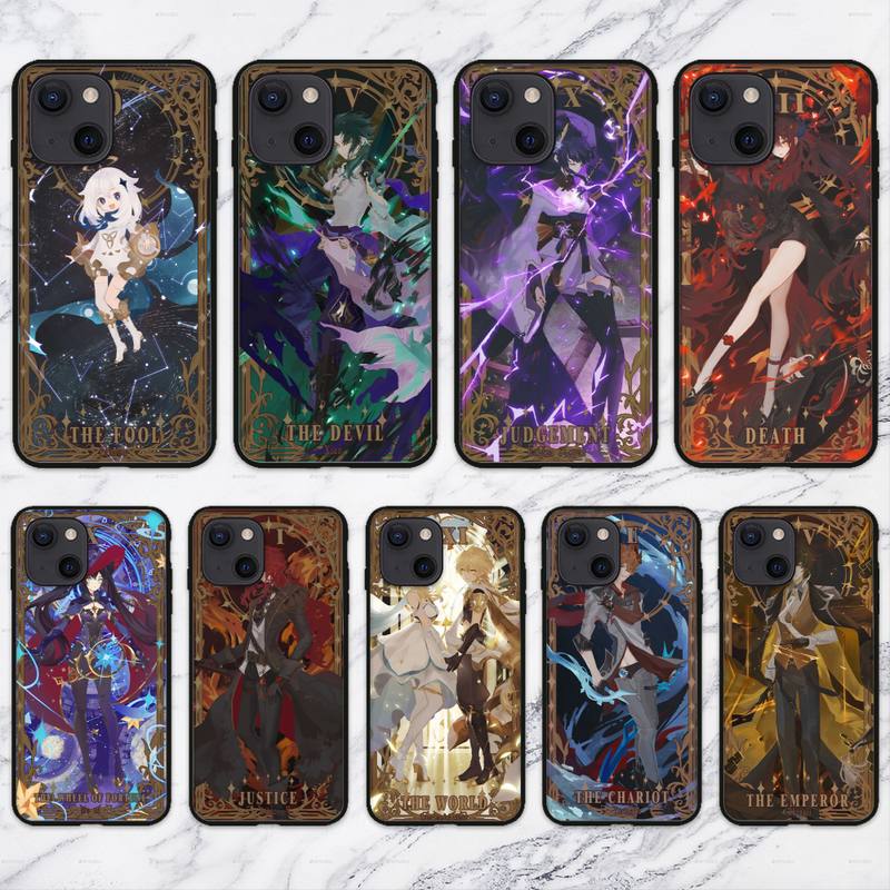 Дизайнерский чехол для телефона Genshin Impact с картами Таро для iPhone Mini 11 12 13 14 15 Pro XS Max X Plus SE XR Shell
Дизайнерский чехол для телефона Genshin Impact с картами Таро для iPhone Mini 11 12 13 14 15 Pro XS Max X Plus SE XR Shell