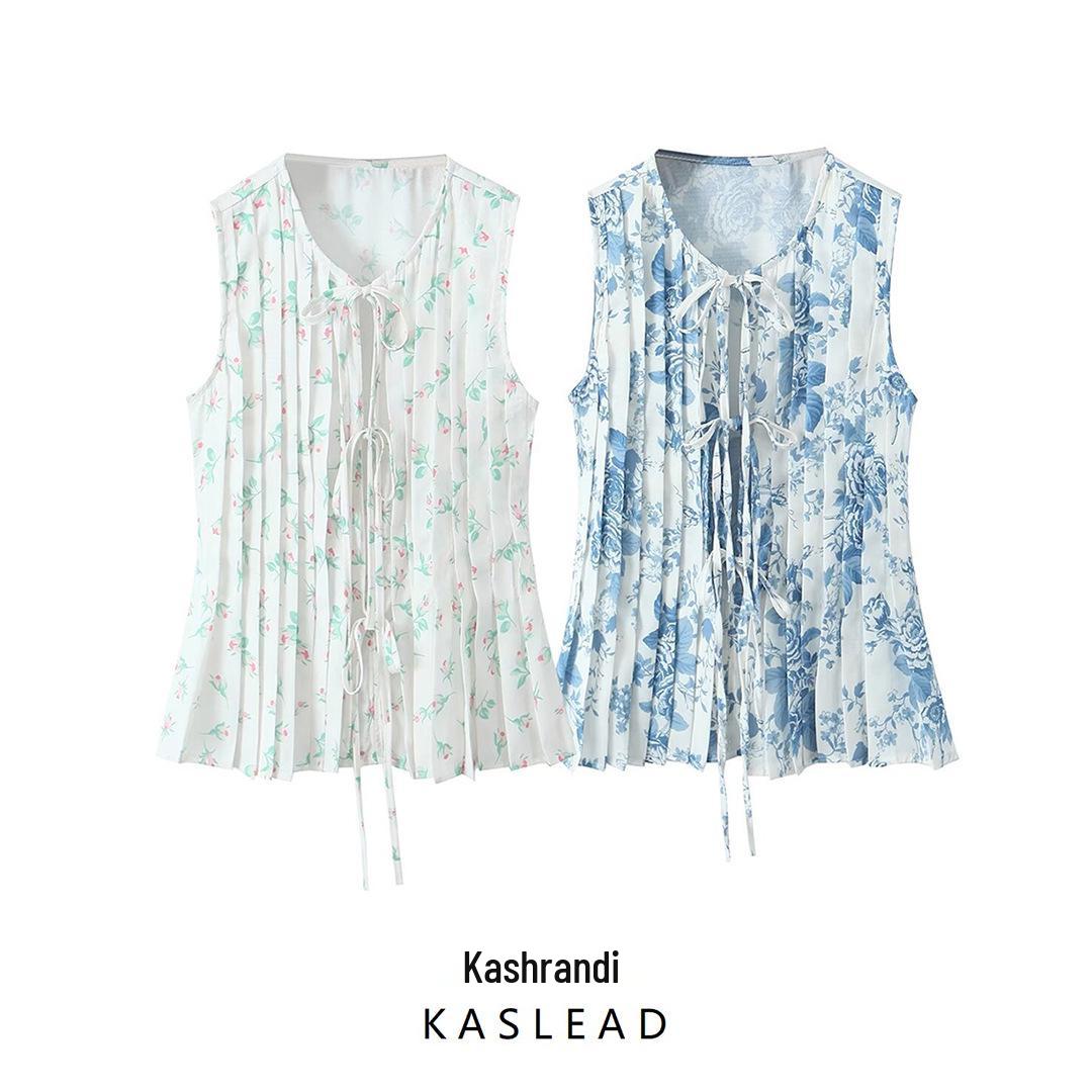 2024 Women s European & American Style Pleated Print Tie-Up Vest Cardigan Small цветочный/зелёный
2024 Women s European & American Style Pleated Print Tie-Up Vest Cardigan Small цветочный/зелёный