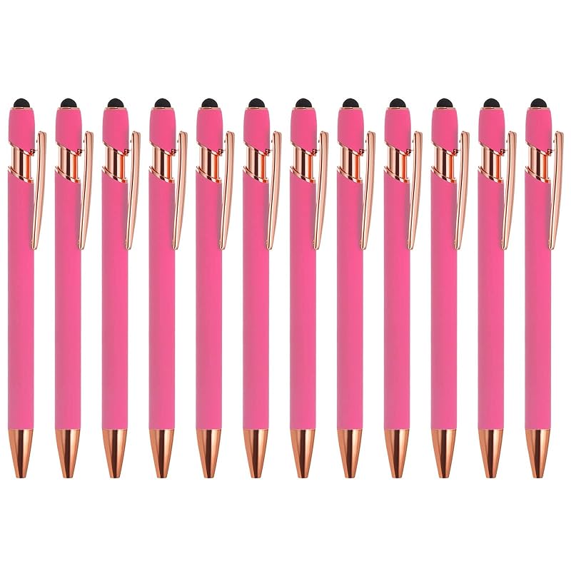 PATIKIL ball point pen stylus pen fountain pen stylus tip 2 in 1 black ink 1.0mm medium point for touch screen style 2 rose red 12 pieces
PATIKIL ball point pen stylus pen fountain pen stylus tip 2 in 1 black ink 1.0mm medium point for touch screen style 2 rose red 12 pieces