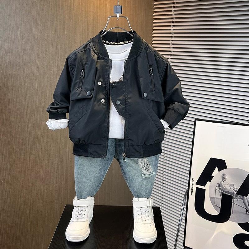 Boys Spring and Autumn Baseball Jackets Big Kids Zipper Solid Color Windbreaker Outerwear 90 чёрный
Boys Spring and Autumn Baseball Jackets Big Kids Zipper Solid Color Windbreaker Outerwear 90 чёрный