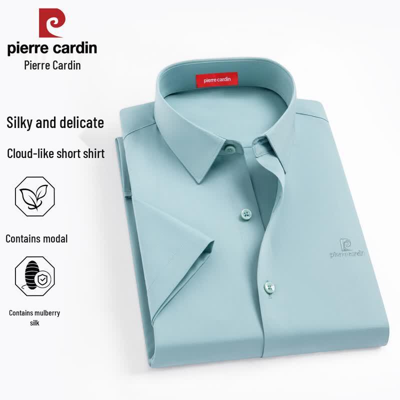 Чоловіча сорочка Pierre Cardin з коротким рукавом, суміш шовку та модалу, стійка до складок 44
Чоловіча сорочка Pierre Cardin з коротким рукавом, суміш шовку та модалу, стійка до складок 44