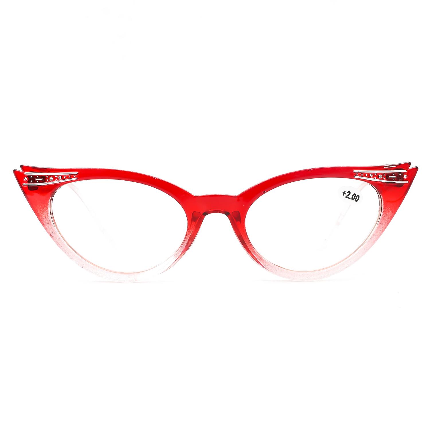 Fashion Reading Glasses For Women Cat Eye Style Readers Bricklaying Frame Luxurious Design Harmful Light Blocking Computer Glass +2.0
Fashion Reading Glasses For Women Cat Eye Style Readers Bricklaying Frame Luxurious Design Harmful Light Blocking Computer Glass +2.0