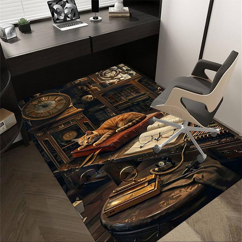 1PC clock cat Non-Slip Floor Carpet Compatible for Office&Living Room&Bedroom&Dining room - Flat-Weave Machine-O404 60cm by 90cm
1PC clock cat Non-Slip Floor Carpet Compatible for Office&Living Room&Bedroom&Dining room - Flat-Weave Machine-O404 60cm by 90cm