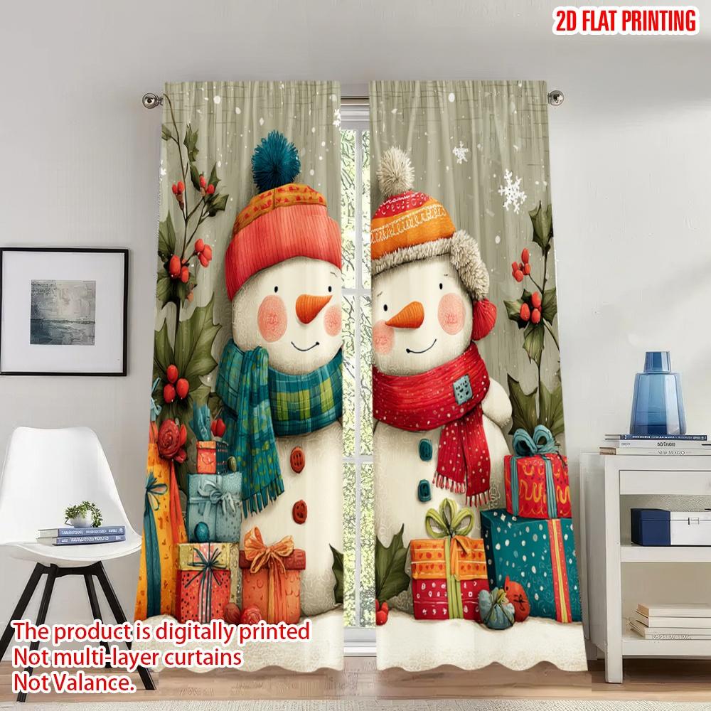 Set Of 2 Flat Printing Popular Christmas Curtains Snowmen Gifts Winter Digital Printed Polyester Drapes Festive Holiday Made W100*H70(CM)-Rod Pocket&2PCS
Set Of 2 Flat Printing Popular Christmas Curtains Snowmen Gifts Winter Digital Printed Polyester Drapes Festive Holiday Made W100*H70(CM)-Rod Pocket&2PCS