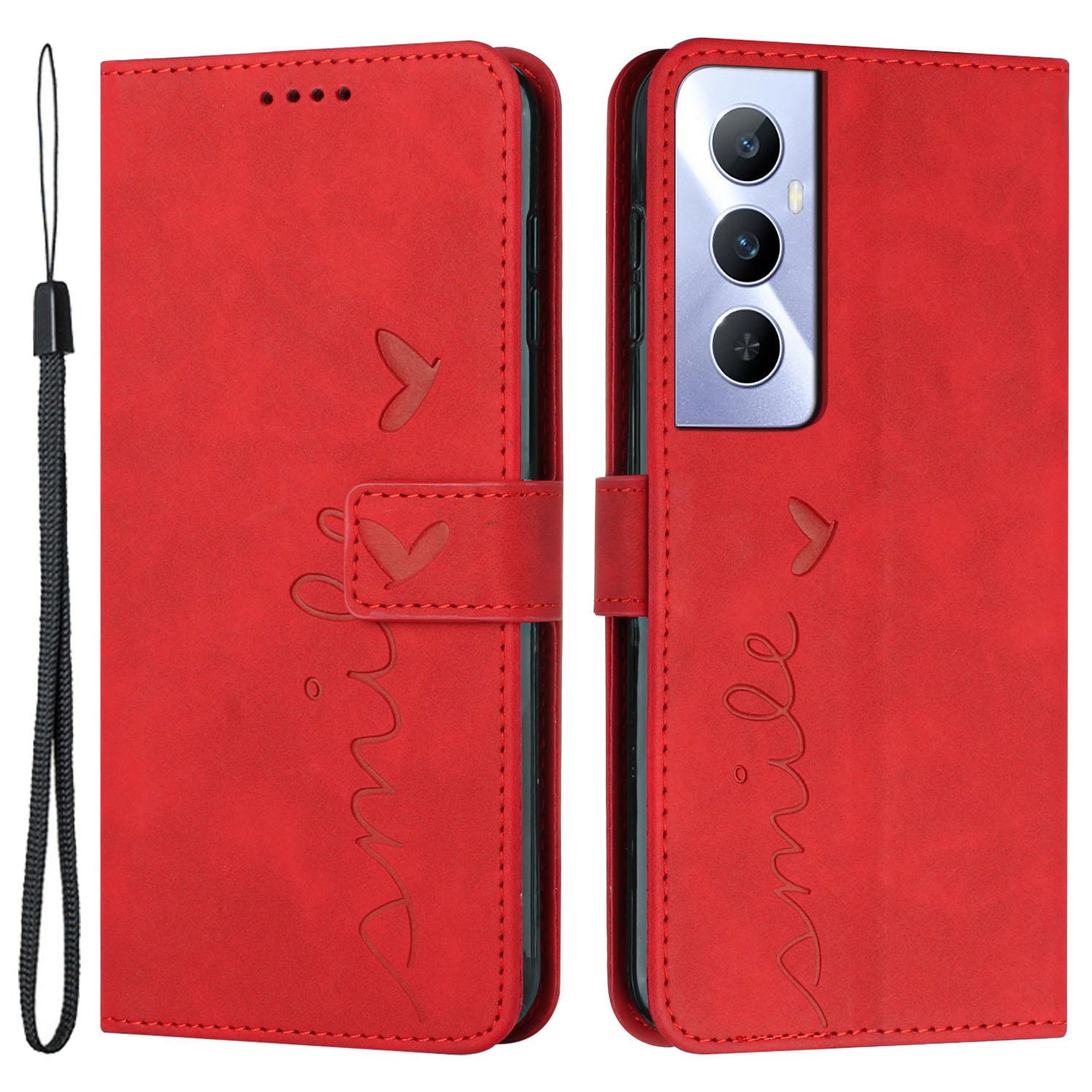 For Realme C65 4G Wallet Case Love Heart Imprinted Skin-Touch Feeling Leather Cover Red
For Realme C65 4G Wallet Case Love Heart Imprinted Skin-Touch Feeling Leather Cover Red