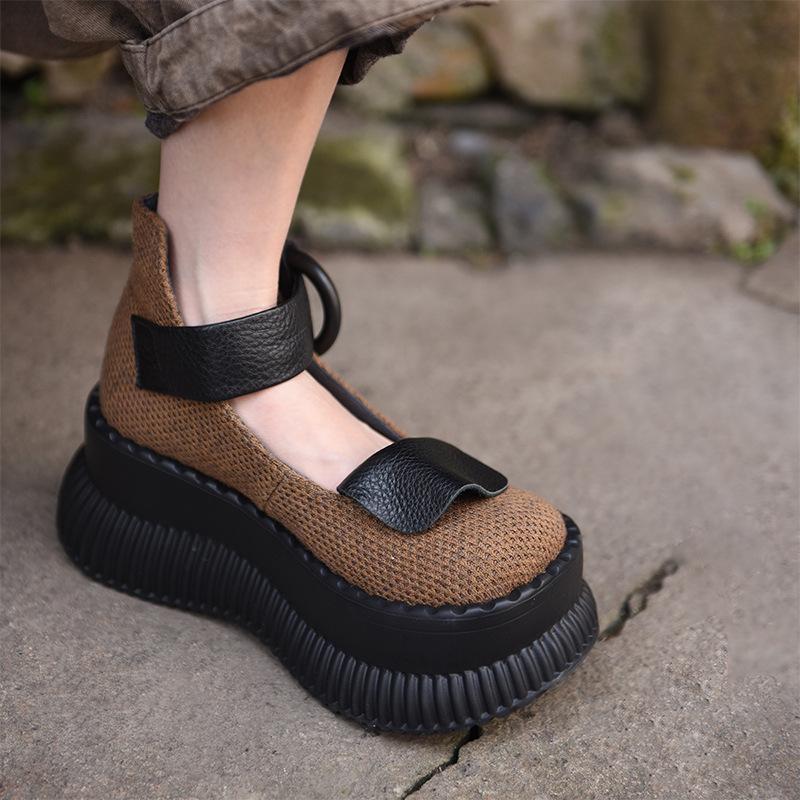 Vintage thick-soled Velcro single shoes for women 2025 muffin thick-soled fashion trend round head Velcro big head shoes for women 40 темно-коричневого кольору
Vintage thick-soled Velcro single shoes for women 2025 muffin thick-soled fashion trend round head Velcro big head shoes for women 40 темно-коричневого кольору