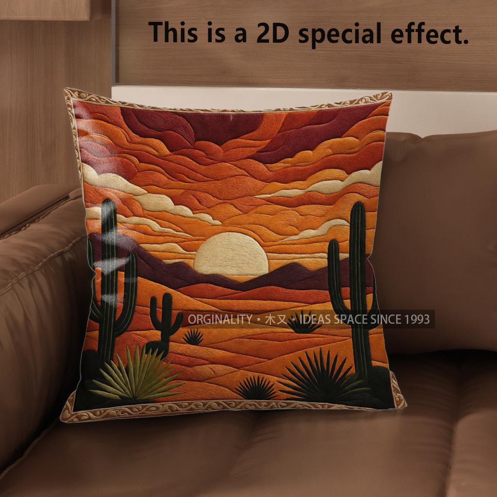2D Desert Sunset Cactus Throw Pillow Covers** Pattern Cushion Cover Suitable For Sofa Bedroom Car Pillow Cover 40x40cm
2D Desert Sunset Cactus Throw Pillow Covers** Pattern Cushion Cover Suitable For Sofa Bedroom Car Pillow Cover 40x40cm