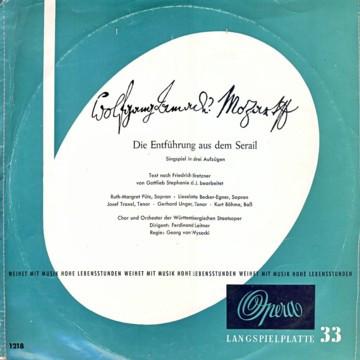 LP Record WOLFGANG AMADEUS MOZART CHOR DER Die Entfhrung Aus Dem Serail 1218 Opera 1961 Germany Classical Used
LP Record WOLFGANG AMADEUS MOZART CHOR DER Die Entfhrung Aus Dem Serail 1218 Opera 1961 Germany Classical Used