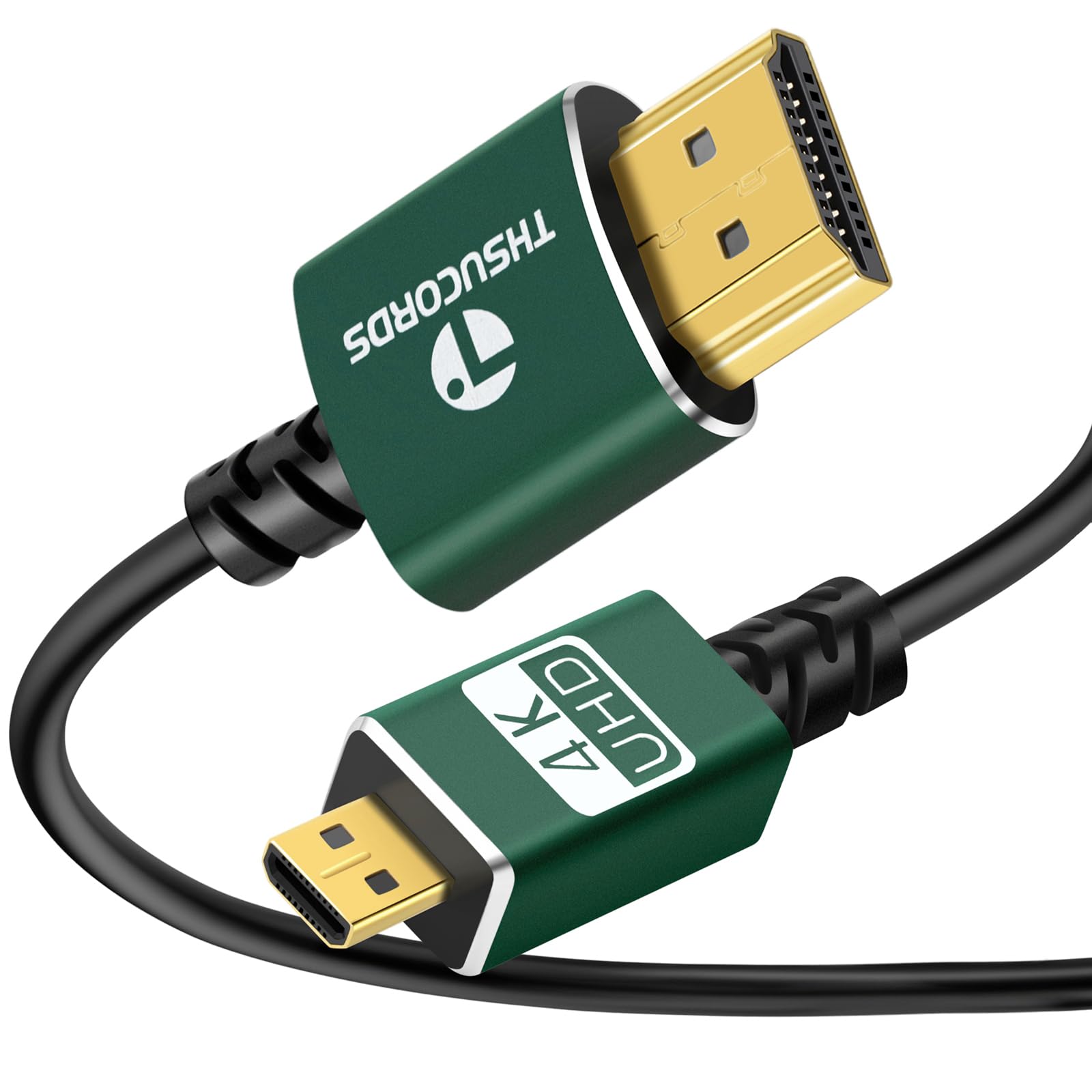 Thsucords Soft HDMI Micro Type D Male to HDMI Type A Male Cable Тонкий, сверхтонкий, гибкий Micro HDMI, подходящий для камеры 5M. & 3D/4K@60Гц/18Гбит/с/1080P чёрный
Thsucords Soft HDMI Micro Type D Male to HDMI Type A Male Cable Тонкий, сверхтонкий, гибкий Micro HDMI, подходящий для камеры 5M. & 3D/4K@60Гц/18Гбит/с/1080P чёрный