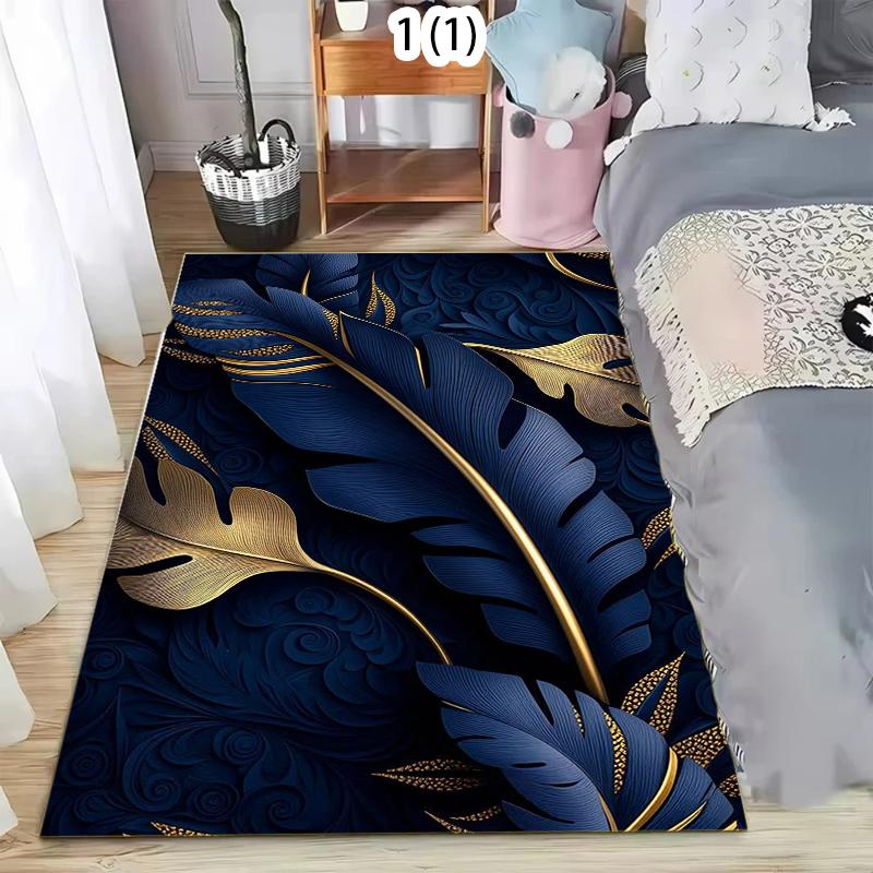 Luxury Gold Leaf Area Rug Navy Blue Botanical Print Non Slip Washable Carpet Floormat for Living Room Bedroom Elegant Decor 50X80CM
Luxury Gold Leaf Area Rug Navy Blue Botanical Print Non Slip Washable Carpet Floormat for Living Room Bedroom Elegant Decor 50X80CM