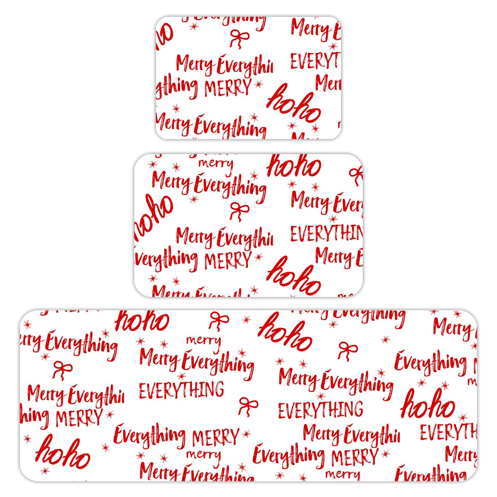 Christmas Kitchen Anti-slip Mat Carpet Flannel Door Mat Three-piece Set 45*120CM/50*80CM/40*60CM One Size
Christmas Kitchen Anti-slip Mat Carpet Flannel Door Mat Three-piece Set 45*120CM/50*80CM/40*60CM One Size