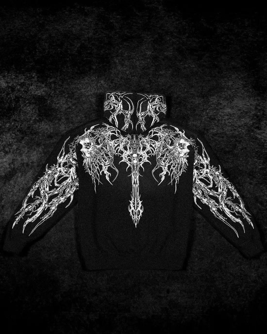 Чоловічий худі темного стилю з принтом магічного меча - Ретро європейський та американський стрітвір великих розмірів. XL
Чоловічий худі темного стилю з принтом магічного меча - Ретро європейський та американський стрітвір великих розмірів. XL