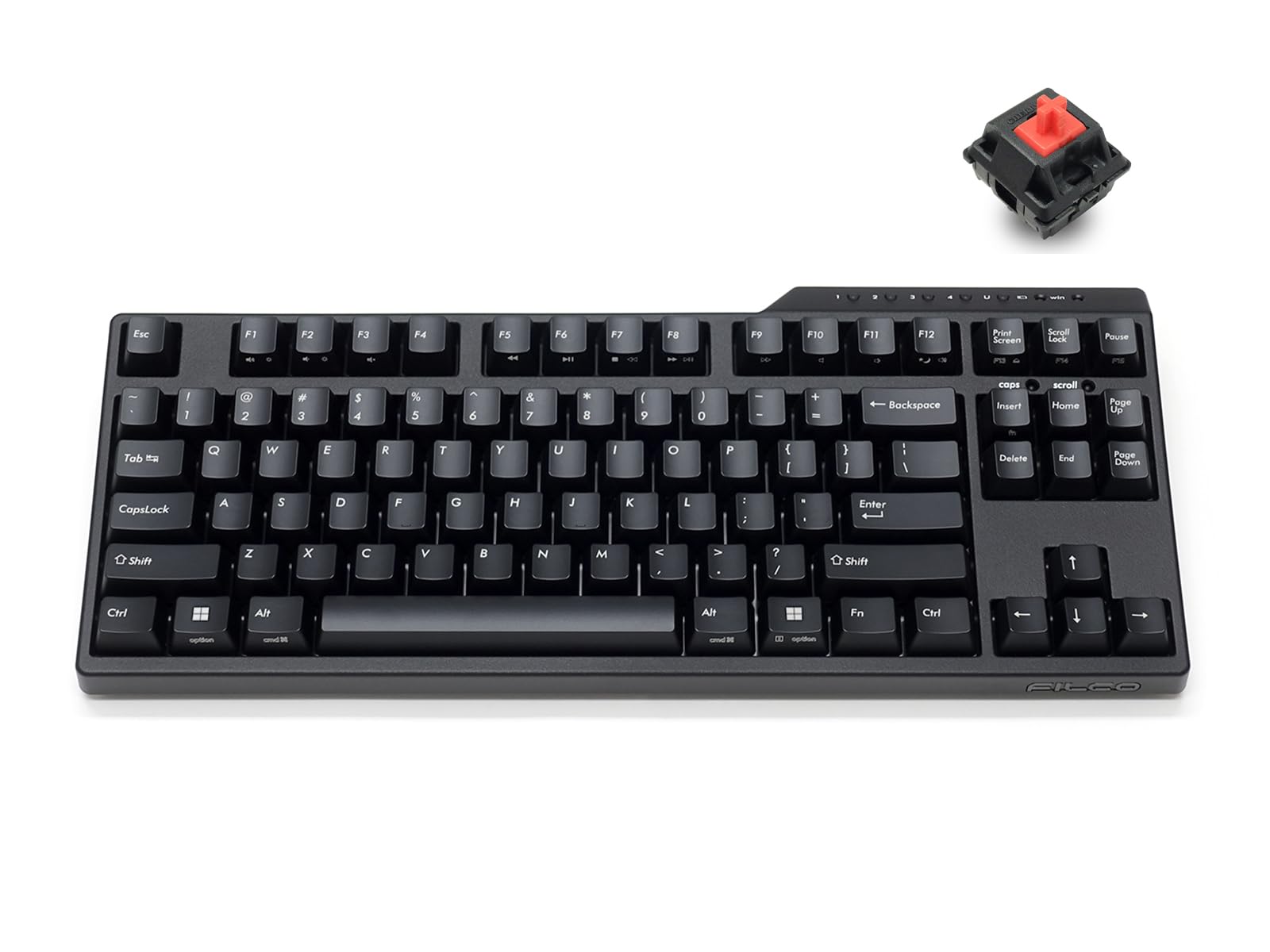 FILCO Majestouch Convertible 3 Cherry MX Quiet Red Axis Mechanical Keyboard English Layout 87 Keys Tenkeyless Bluetooth Wireless Connection USB Wired
FILCO Majestouch Convertible 3 Cherry MX Quiet Red Axis Mechanical Keyboard English Layout 87 Keys Tenkeyless Bluetooth Wireless Connection USB Wired