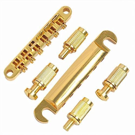Musiclily ABR-1 Tune-O-Matic Гитарный бридж и стопорный струнодержатель для электрогитары Les Paul SG, золотой
Musiclily ABR-1 Tune-O-Matic Гитарный бридж и стопорный струнодержатель для электрогитары Les Paul SG, золотой