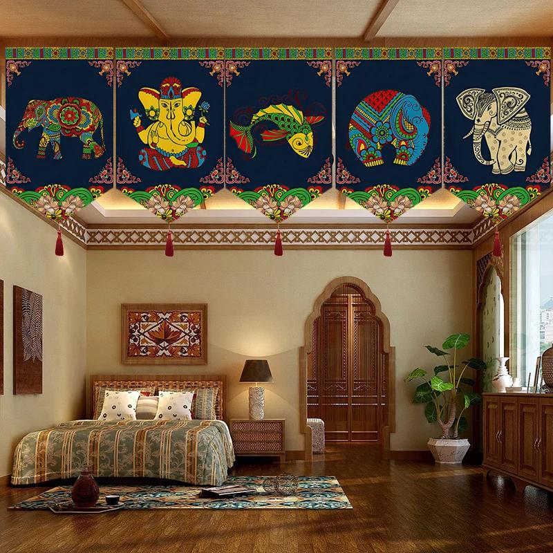 Southeast Asian Buddhism decorative curtain Thai Indian Malaysian style restaurant decoration Hall Triangle Flag Display Curtain W 25cm H 40cm
Southeast Asian Buddhism decorative curtain Thai Indian Malaysian style restaurant decoration Hall Triangle Flag Display Curtain W 25cm H 40cm