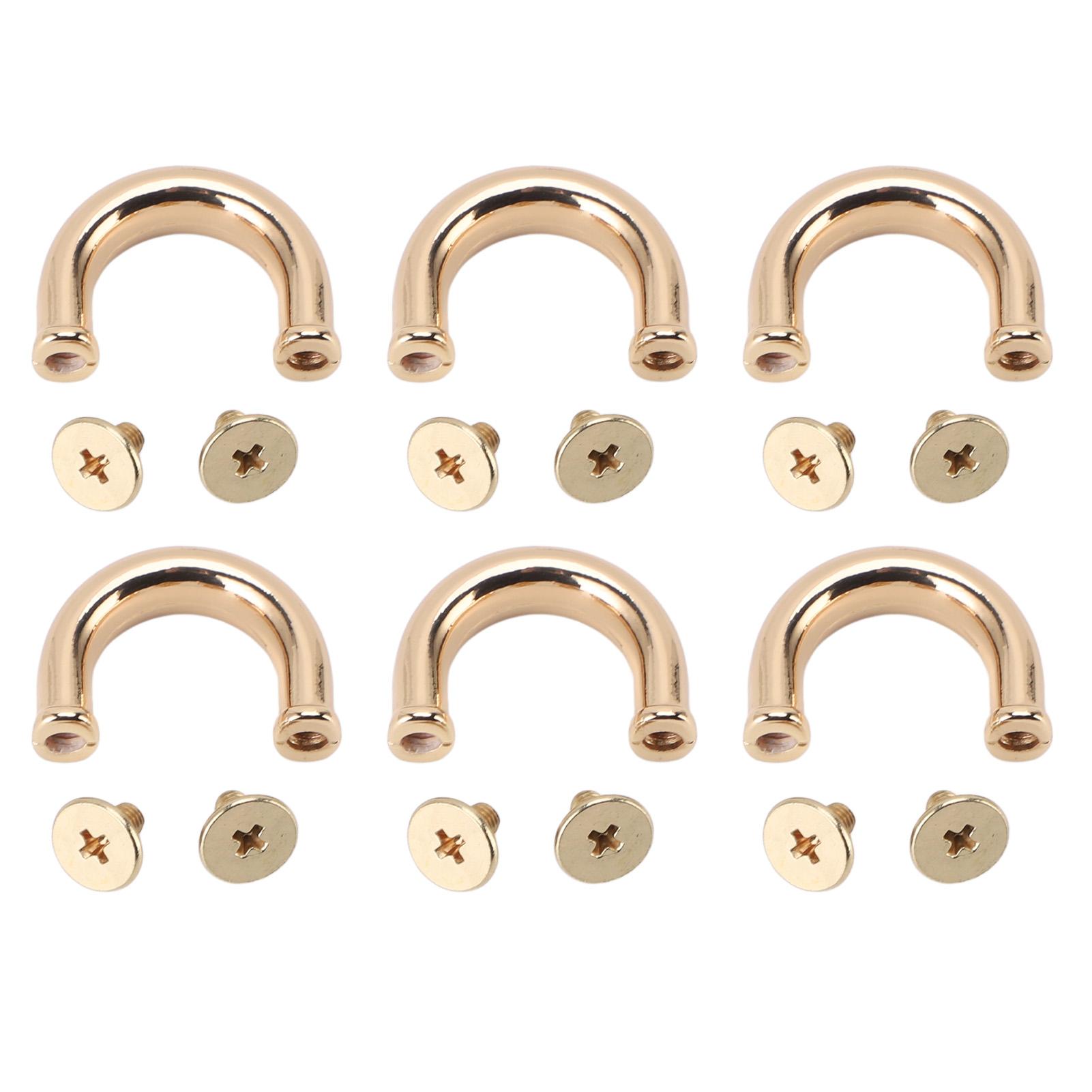 10 комплектов U-образных колец, металлическая пряжка, соединительная сумка, арочный мост с винтами PH, крепеж для ремней золотой