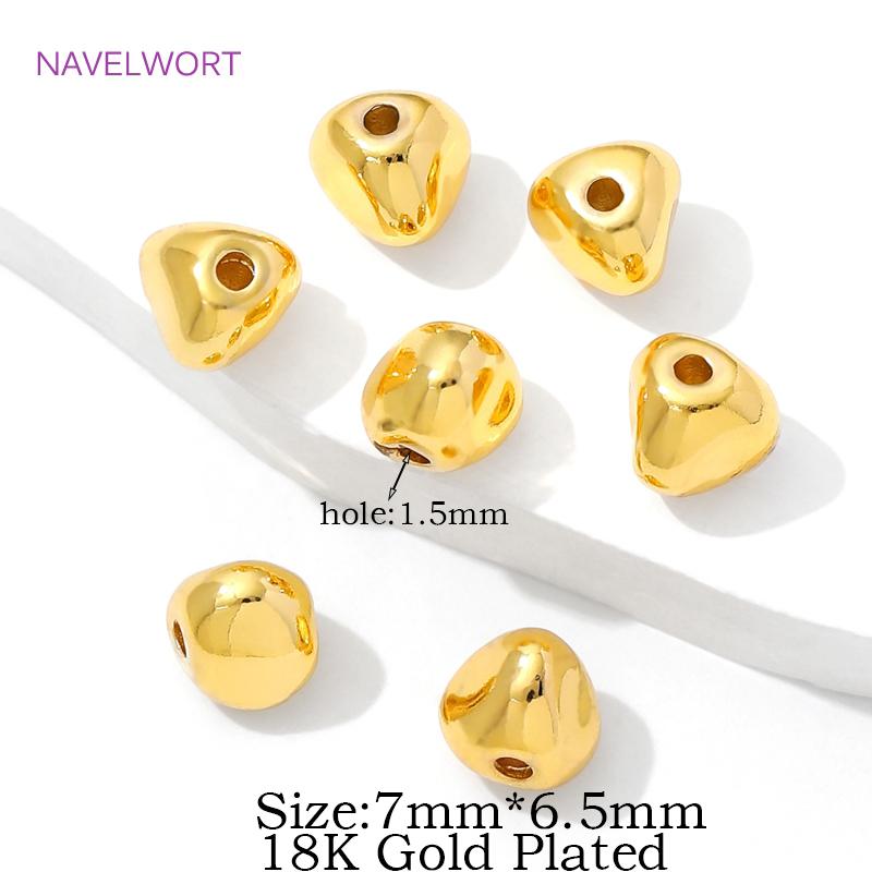 7mm*6.5mm Bracelet Beads 18K Gold Plated Triangle Spacer Beads For Jewelry Making,Separators For Beads,DIY Necklace Fittings 5 Pieces
7mm*6.5mm Bracelet Beads 18K Gold Plated Triangle Spacer Beads For Jewelry Making,Separators For Beads,DIY Necklace Fittings 5 Pieces