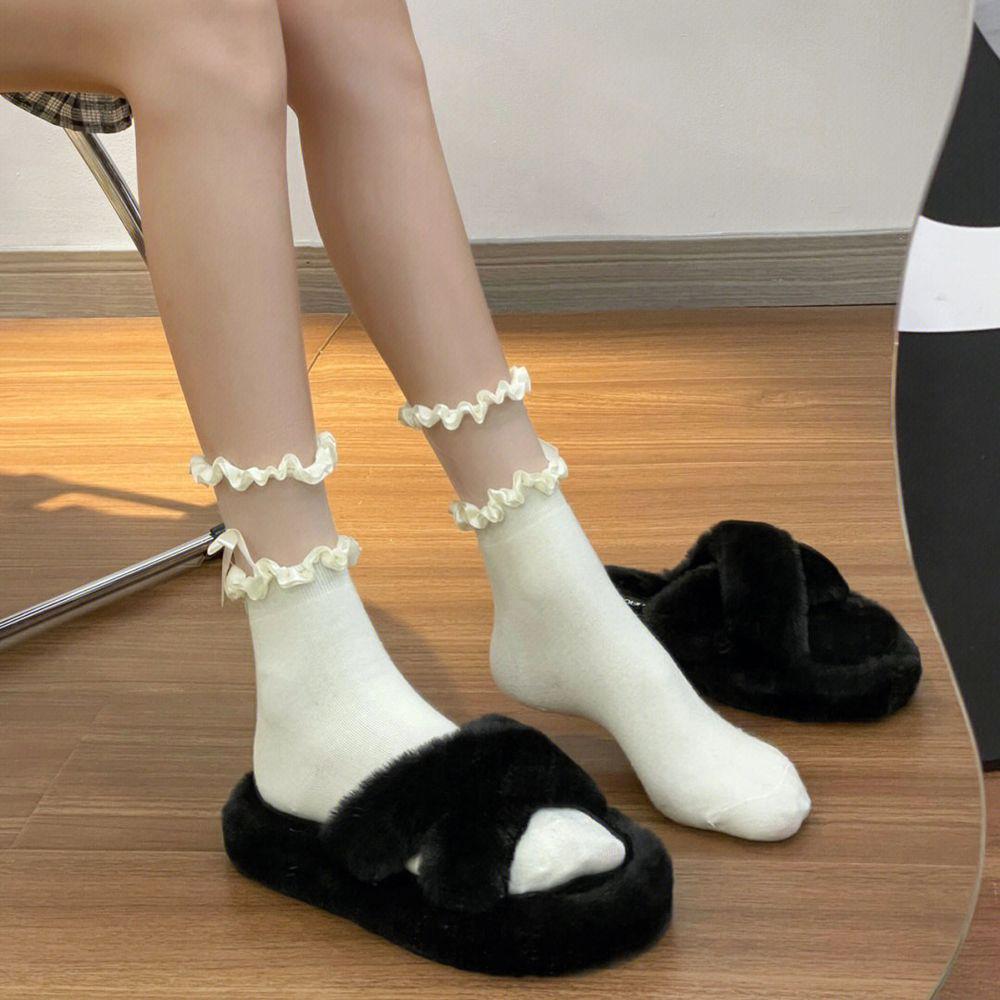 Lace Bow Mid-Calf Fairy Lolita Socks - Women s Summer Thin Glass Silk Spliced Design One Size белый
Lace Bow Mid-Calf Fairy Lolita Socks - Women s Summer Thin Glass Silk Spliced Design One Size белый