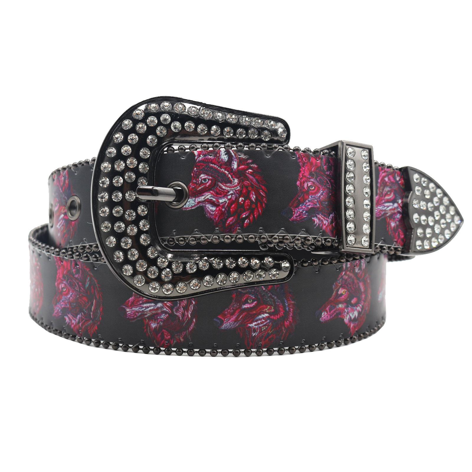 Оригинальный дизайн Y2K Wolf Head Rhinestone Printed Belt Y2K Trendy Pu Leather Belt 125cm синий
Оригинальный дизайн Y2K Wolf Head Rhinestone Printed Belt Y2K Trendy Pu Leather Belt 125cm синий