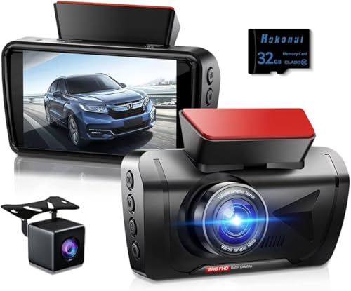 Dashcam with Front and Rear Cameras, G-Sensor, 1440P Full HD, 170° Wide Angle, Infrared Night Vision, WDR Technology, 32GB SD Card, Compact, Engine-Li
Dashcam with Front and Rear Cameras, G-Sensor, 1440P Full HD, 170° Wide Angle, Infrared Night Vision, WDR Technology, 32GB SD Card, Compact, Engine-Li