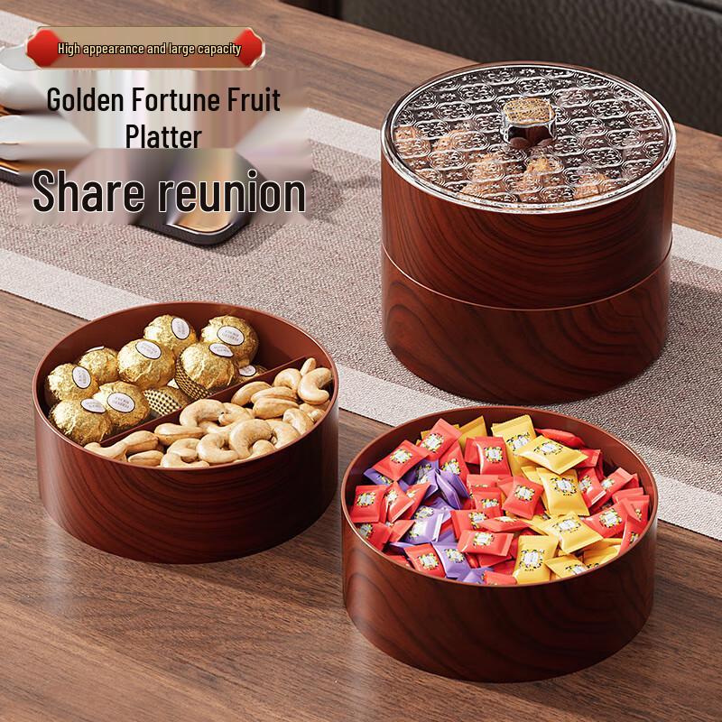 New Chinese Style Dual-Layer Snack & Dried Fruit Tray with Lid
New Chinese Style Dual-Layer Snack & Dried Fruit Tray with Lid