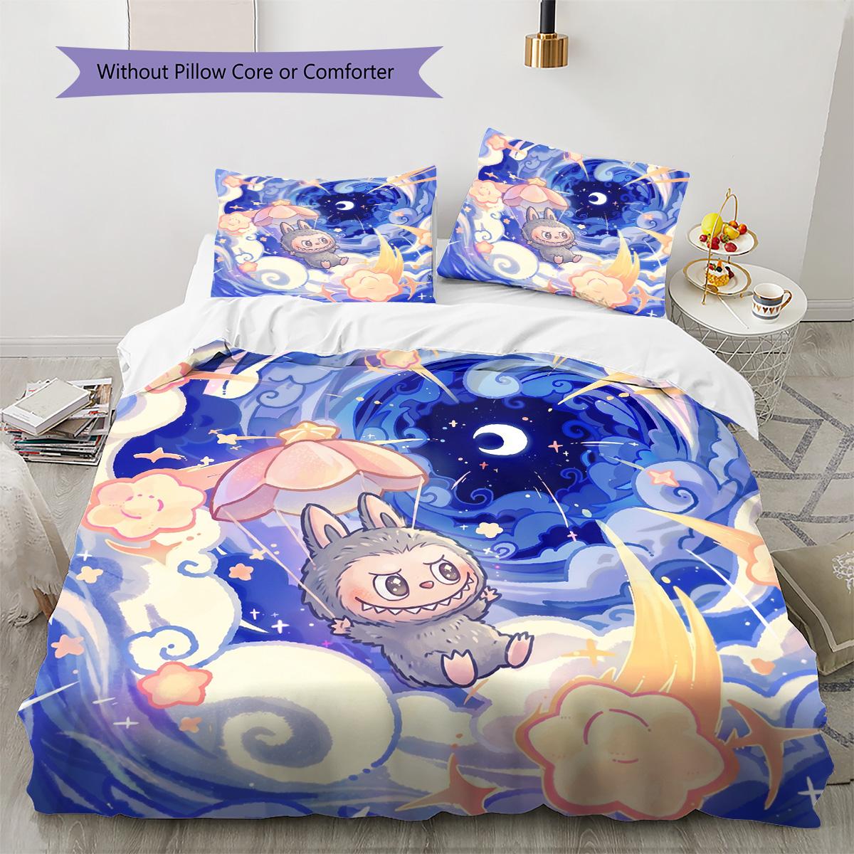 Labubu Pattern Bedding Quilt Set Quilt Cover Pillowcase Home Decoration Birthday Gift (1 * duvet cover + 2 * pillowcase, without core) 135x200cm
Labubu Pattern Bedding Quilt Set Quilt Cover Pillowcase Home Decoration Birthday Gift (1 * duvet cover + 2 * pillowcase, without core) 135x200cm