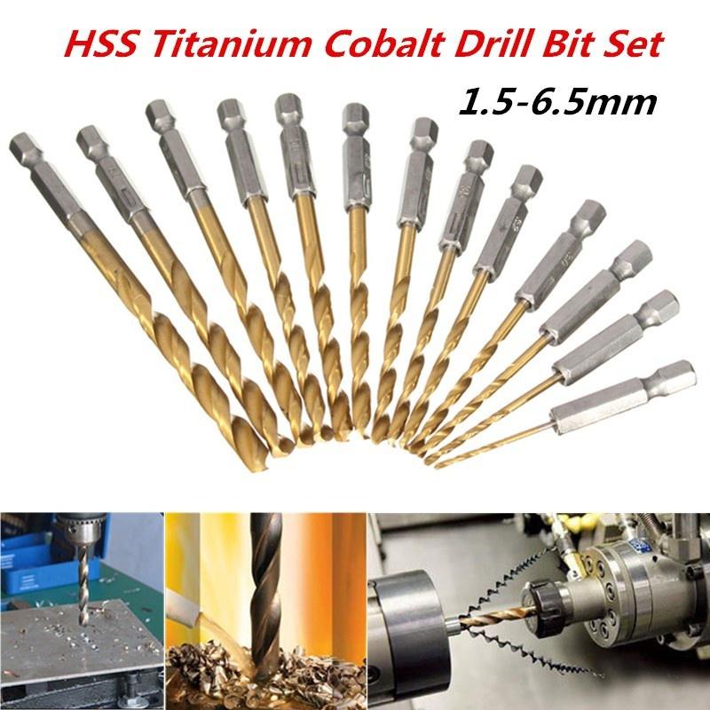 Tungsten Carbide Twist Drill Bit Power Tool High Speed Steel HSS Titanium Coated Drill Bit Set 1/4
Tungsten Carbide Twist Drill Bit Power Tool High Speed Steel HSS Titanium Coated Drill Bit Set 1/4