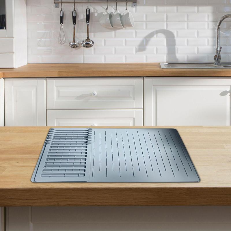 Silicone Dish Drying Mat Anti-Slip Pad Soft Cutlery Table Mat Durable Countertop Kitchen Pad Draining Table Mat Kitchen Gadgets
Silicone Dish Drying Mat Anti-Slip Pad Soft Cutlery Table Mat Durable Countertop Kitchen Pad Draining Table Mat Kitchen Gadgets