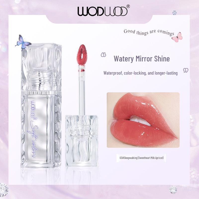 WODWOD Mirror Color-Locking Lip Glaze: Quick-Dry, Smudge-Proof, Clear Watery Pink Lipstick
WODWOD Mirror Color-Locking Lip Glaze: Quick-Dry, Smudge-Proof, Clear Watery Pink Lipstick