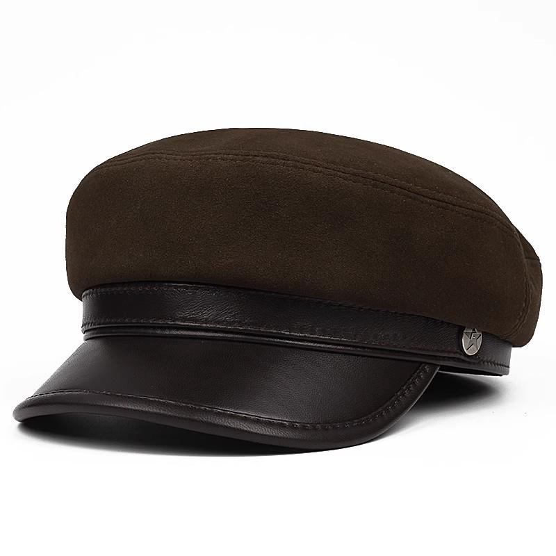 Women s Sheepskin Leather Beret Cap - British Star Style, Trendy Autumn/Winter Fashion, Flat Top Duckbill Design L (55-56cm) Adjustable темно-коричневого кольору
Women s Sheepskin Leather Beret Cap - British Star Style, Trendy Autumn/Winter Fashion, Flat Top Duckbill Design L (55-56cm) Adjustable темно-коричневого кольору