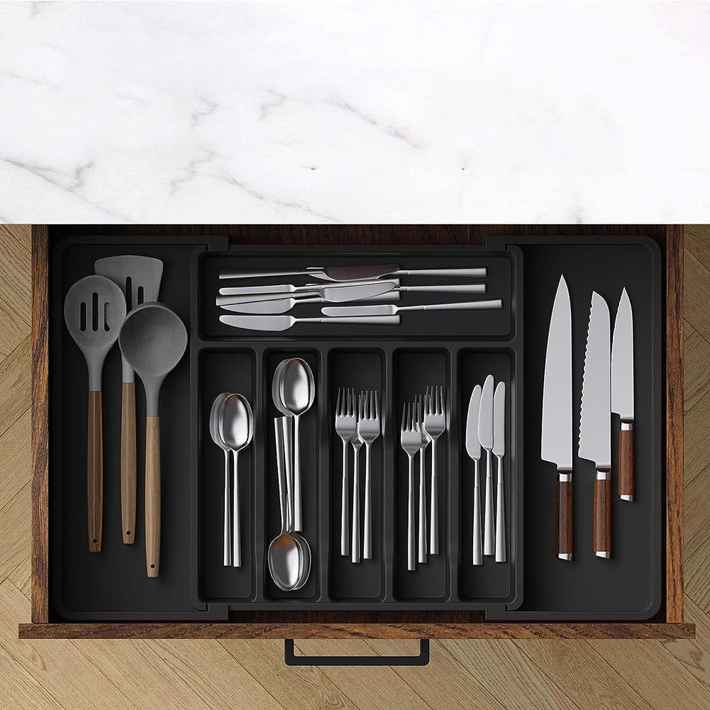 Silverware Drawer Organizer with Dividers Expandable Utensil Tray for Kitchen Adjustable Flatware and Cutlery Holder Kitchen чёрный
Silverware Drawer Organizer with Dividers Expandable Utensil Tray for Kitchen Adjustable Flatware and Cutlery Holder Kitchen чёрный