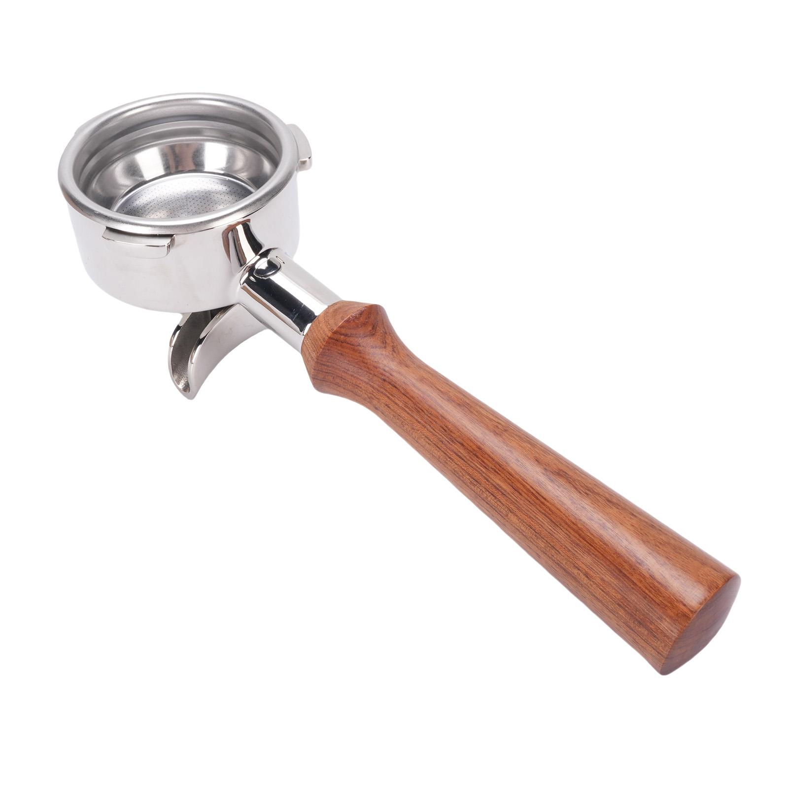 58mm Portafilter with Double Spout Stainless Steel Coffee Machine Portafilter with Wooden Handle for Replacement
58mm Portafilter with Double Spout Stainless Steel Coffee Machine Portafilter with Wooden Handle for Replacement