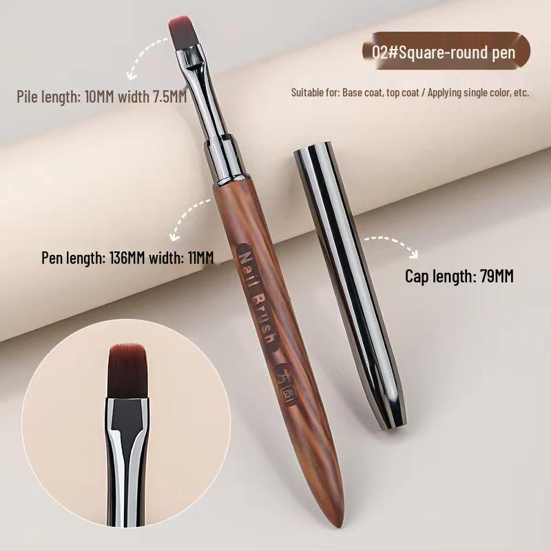 Sandalwood Nail Art Brush Set: Large Round & Flat Heads for Gel Polish & Color Painting
Sandalwood Nail Art Brush Set: Large Round & Flat Heads for Gel Polish & Color Painting