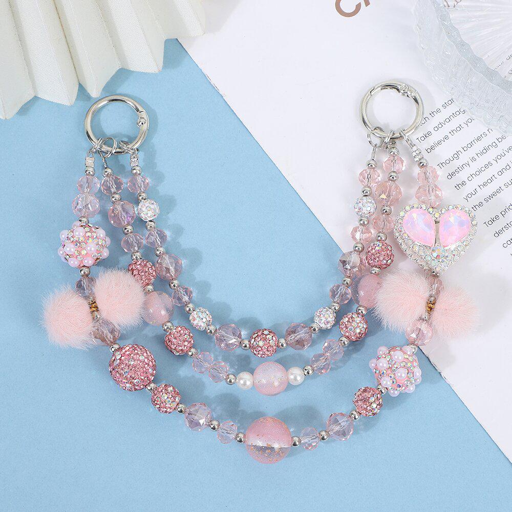 Dreamy Purple Heart Phone Chain: Gradient Beads with Sparkling Diamonds & Plush Embellishments
Dreamy Purple Heart Phone Chain: Gradient Beads with Sparkling Diamonds & Plush Embellishments