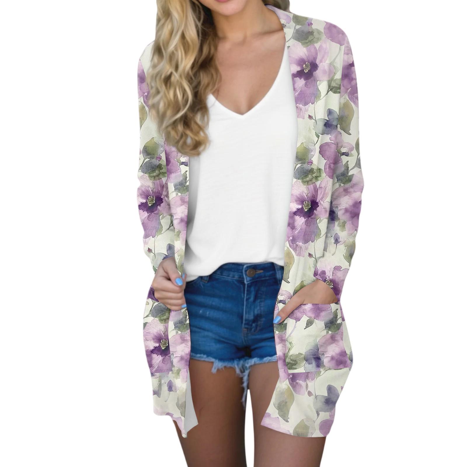 Женский модный повседневный удобный кардиган средней длины с цветочным принтом M фиолетовый
Женский модный повседневный удобный кардиган средней длины с цветочным принтом M фиолетовый