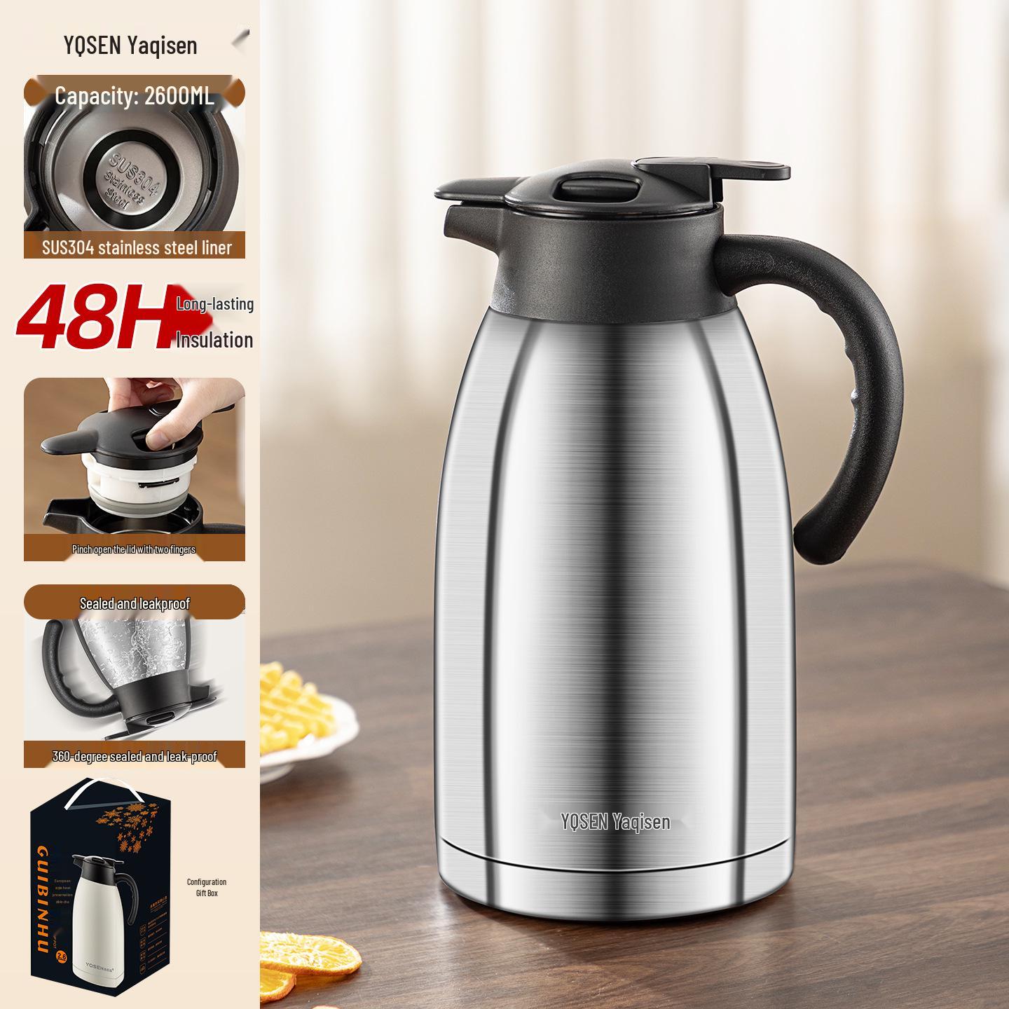 Premium 304 Stainless Steel Thermos Flask - Large Capacity for Home or Office Use
Premium 304 Stainless Steel Thermos Flask - Large Capacity for Home or Office Use