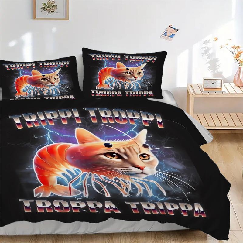 Trippi Troppi: Shrimp Cat Fusion Bedding Set Comforter Cover Gift for Bedroom,Includes 1 Cover and 2 Pillowcases, No InsertB640 135x200cm
Trippi Troppi: Shrimp Cat Fusion Bedding Set Comforter Cover Gift for Bedroom,Includes 1 Cover and 2 Pillowcases, No InsertB640 135x200cm