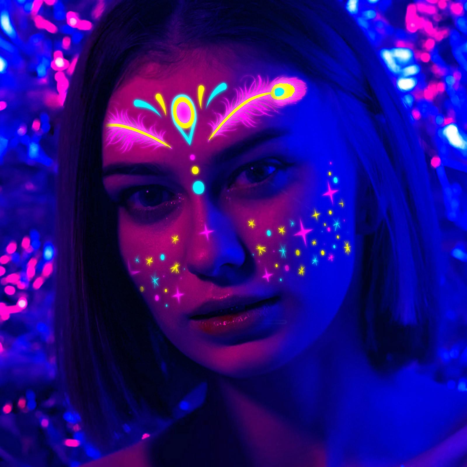 Карнавальный музыкальный фестиваль флуоресцентные наклейки для лица водонепроницаемые ночные клубы макияж шар неоновые светящиеся наклейки One Size
Карнавальный музыкальный фестиваль флуоресцентные наклейки для лица водонепроницаемые ночные клубы макияж шар неоновые светящиеся наклейки One Size