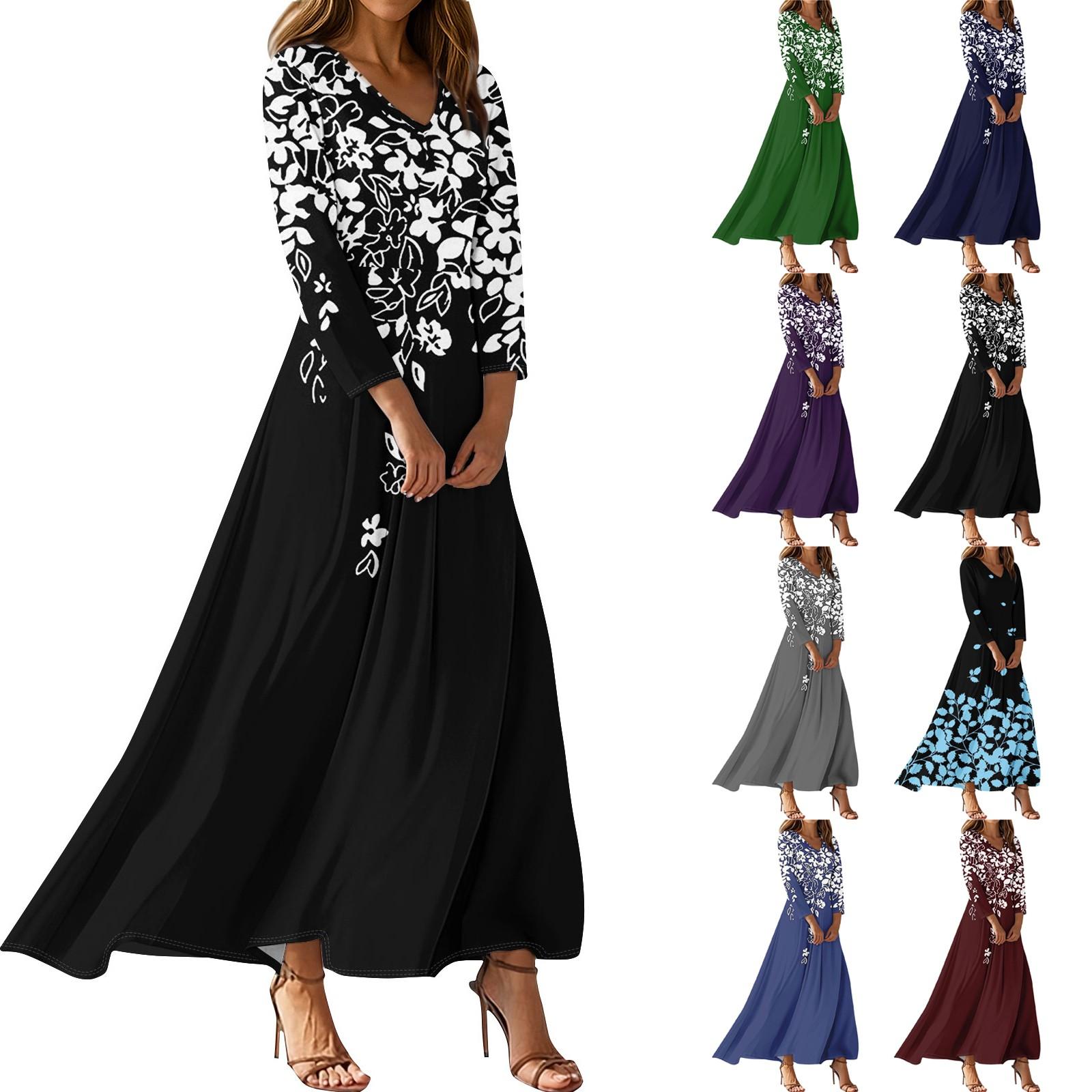 Dresses For Womens Vintage Flower Tunic Waisted Midi Dress Summer Casual 3/4 Sleeve Dress M
Dresses For Womens Vintage Flower Tunic Waisted Midi Dress Summer Casual 3/4 Sleeve Dress M