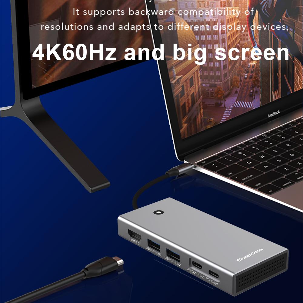 6-в-1 USB C HUB&M.2 SSD корпус с поддержкой NVME&SATA жесткого диска док-станция Type C к HDMI 4K60Hz USB 3.2GEN2 для Macbook
6-в-1 USB C HUB&M.2 SSD корпус с поддержкой NVME&SATA жесткого диска док-станция Type C к HDMI 4K60Hz USB 3.2GEN2 для Macbook
