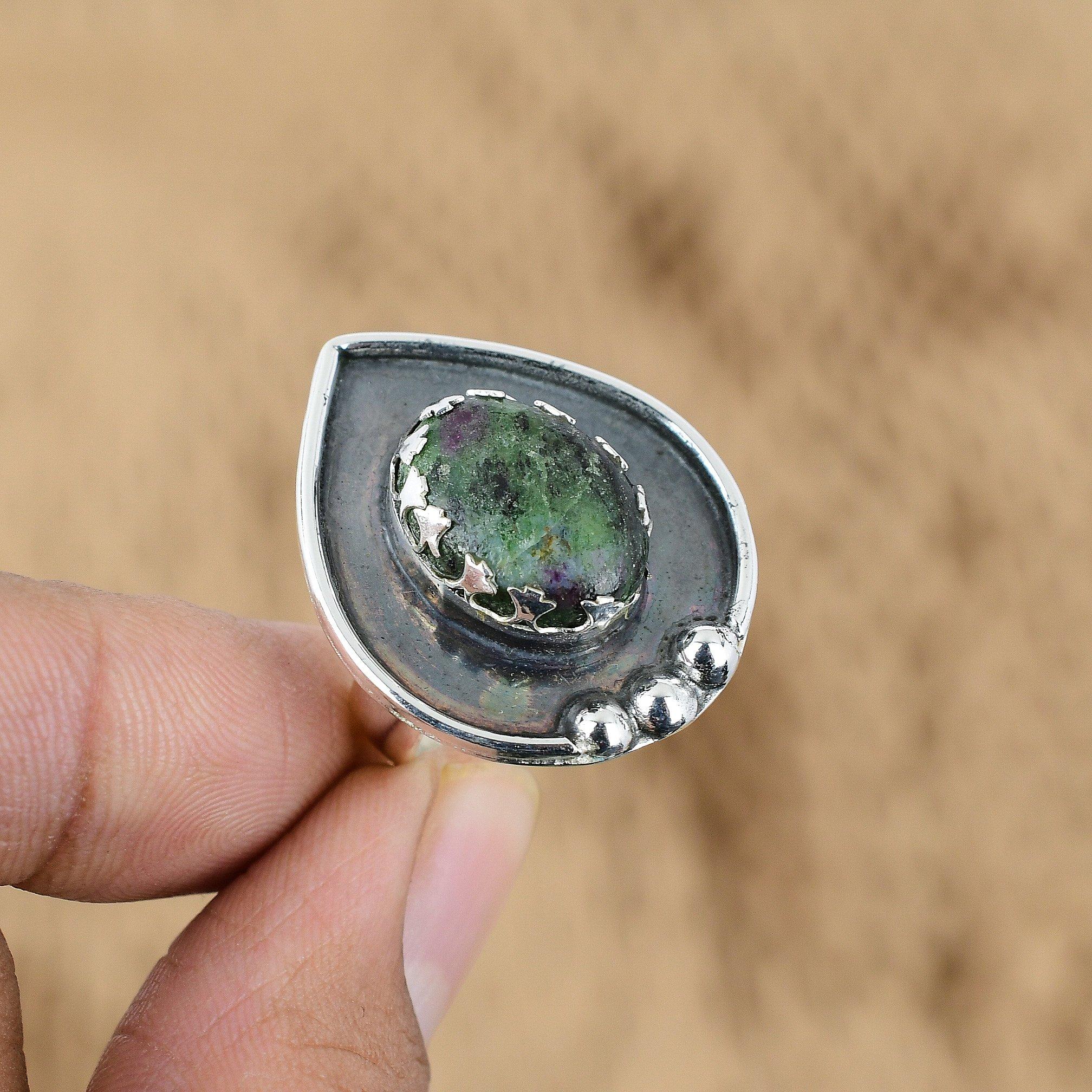 Mothers day Sale Oval Ruby Zoisite Gemstone Sterling Silver Promise Ring Jewelry Yes
Mothers day Sale Oval Ruby Zoisite Gemstone Sterling Silver Promise Ring Jewelry Yes
