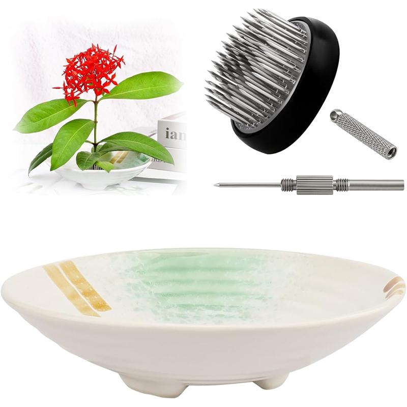 Japanese For Flower Frog 1.57Inch Ikebana Vase Kit Bowls For Flower Arrangement Supplies With Base Fixed Tool A білий
Japanese For Flower Frog 1.57Inch Ikebana Vase Kit Bowls For Flower Arrangement Supplies With Base Fixed Tool A білий