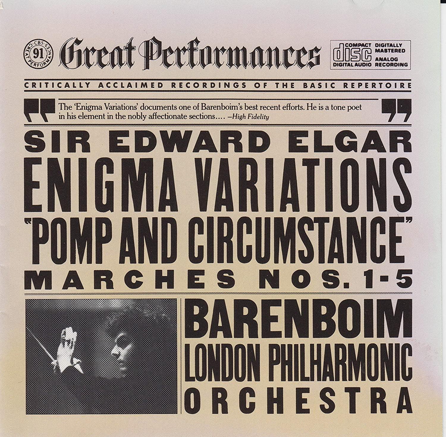CD ELGAR, BARENBOIM; LPO - Enigma Variations / Pomp & Circumst US Classical Used
CD ELGAR, BARENBOIM; LPO - Enigma Variations / Pomp & Circumst US Classical Used