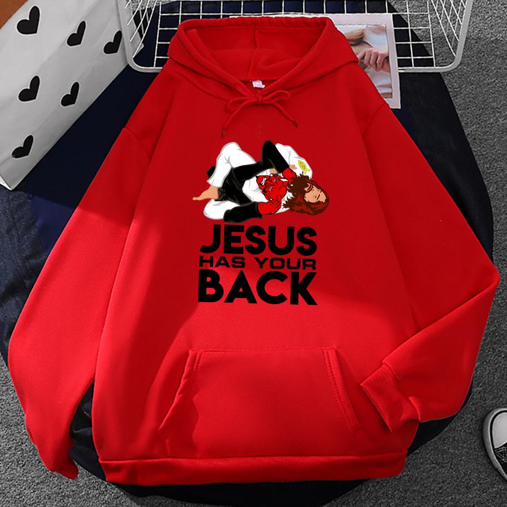 Jiu Jitsu Retro Christian Vintage Hoodies Jesus Has Your Back Graphic Sweatshirts Long Sleeve Winter Hooded Pullover Warm Hoodie S
Jiu Jitsu Retro Christian Vintage Hoodies Jesus Has Your Back Graphic Sweatshirts Long Sleeve Winter Hooded Pullover Warm Hoodie S