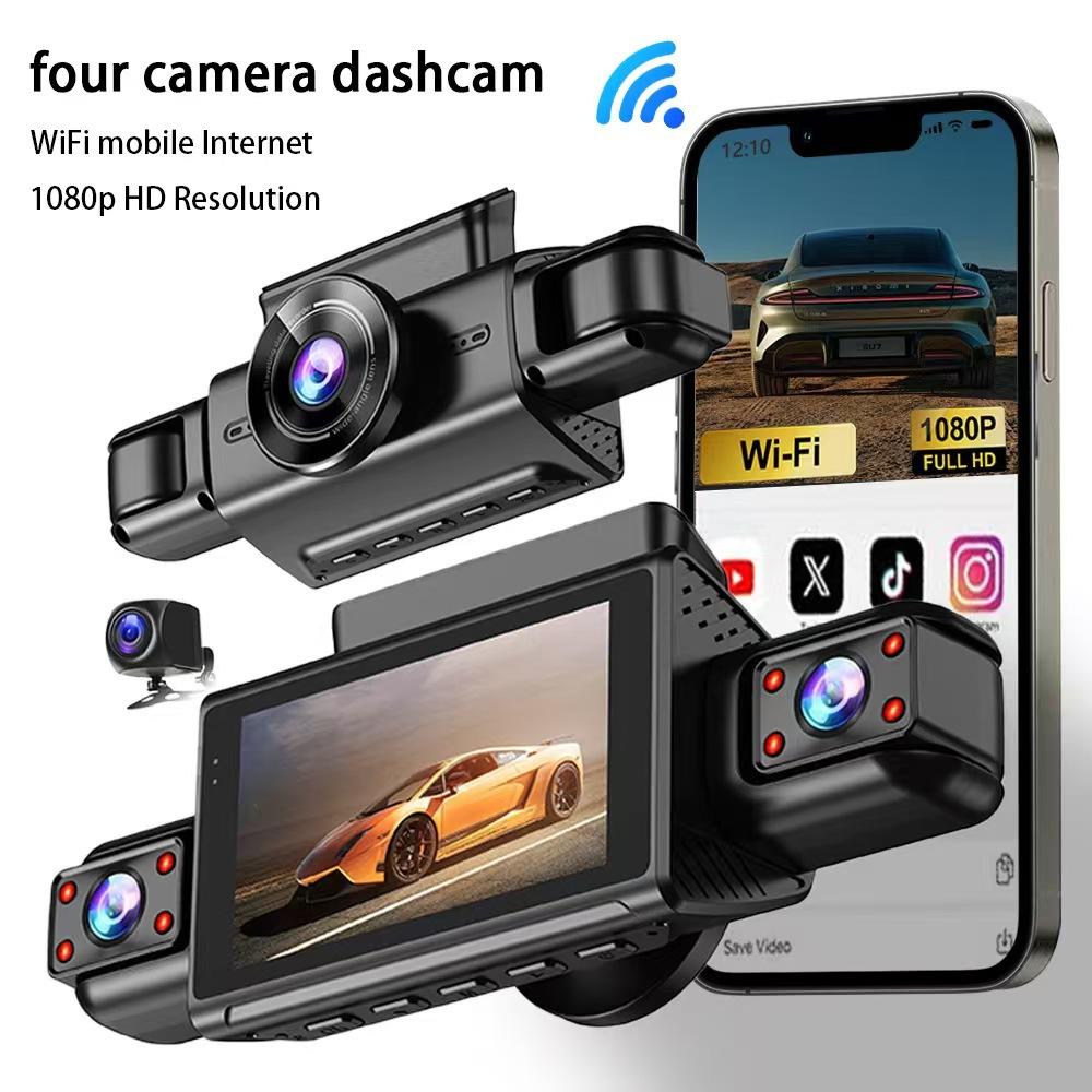 4-канальний прихований тахограф 1080P HD Mini Dash Cam Відеореєстратор Передній лівий правий задній нічне бачення Петля запису DVR Чорний ящик Multifunctional Recorder чорний
4-канальний прихований тахограф 1080P HD Mini Dash Cam Відеореєстратор Передній лівий правий задній нічне бачення Петля запису DVR Чорний ящик Multifunctional Recorder чорний