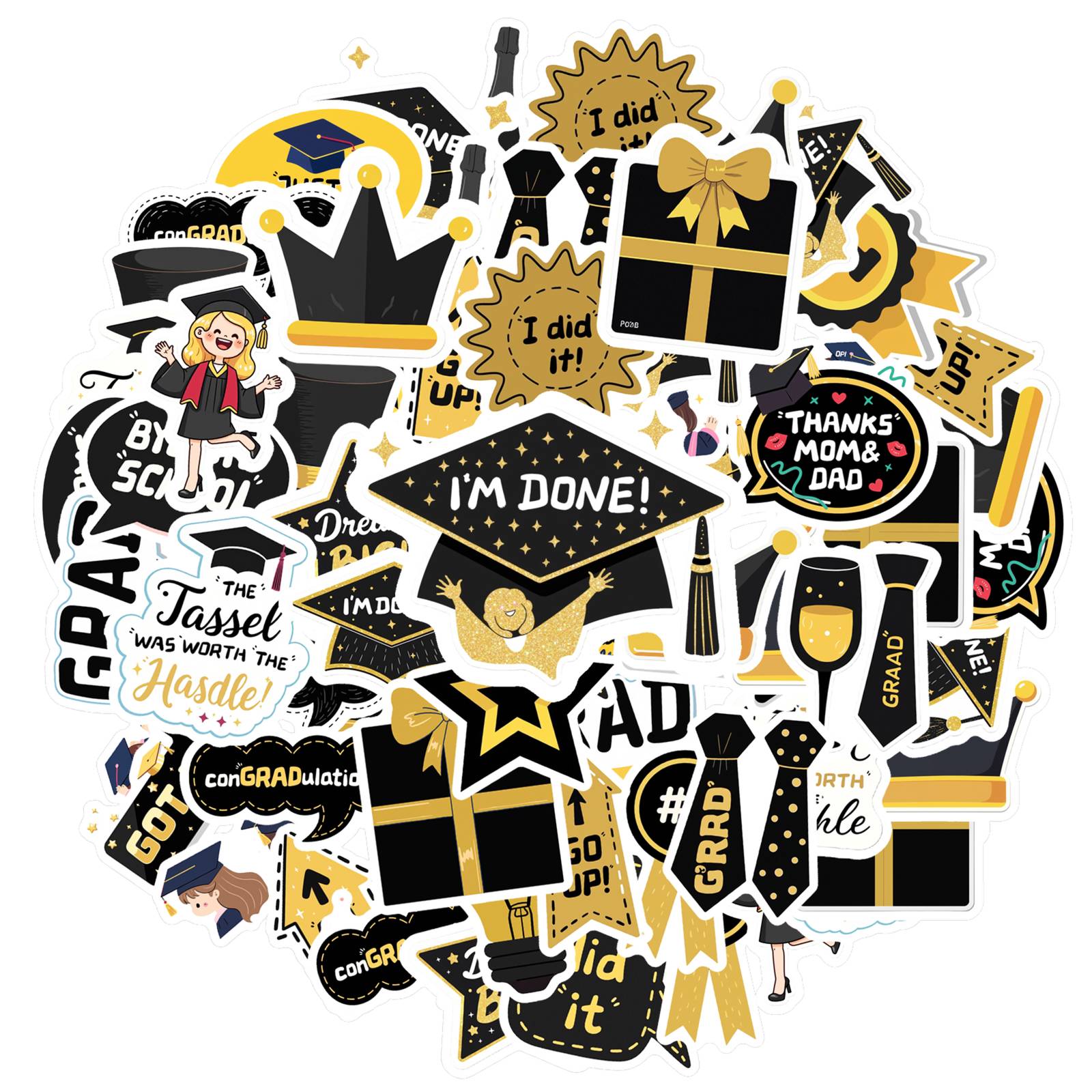 35pcs Festive Graduation Stickers Cartoon Celebration School Supplies Stationery Stickers For Suitcase Fridge Phone Luggage DIY
35pcs Festive Graduation Stickers Cartoon Celebration School Supplies Stationery Stickers For Suitcase Fridge Phone Luggage DIY