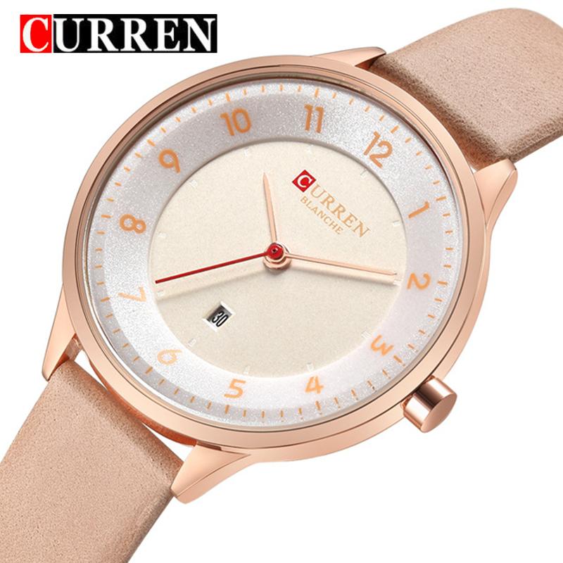 CURREN Новые топовые женские часы Кварцевые часы Simply Simploity Циферблат Ремень Повседневные часы
CURREN Новые топовые женские часы Кварцевые часы Simply Simploity Циферблат Ремень Повседневные часы