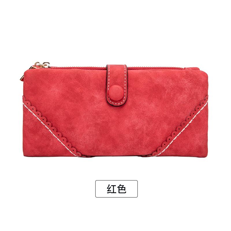 Three fold Korean frosted long wallet, fashionable and elegant multi-functional women s handheld card bag
Three fold Korean frosted long wallet, fashionable and elegant multi-functional women s handheld card bag