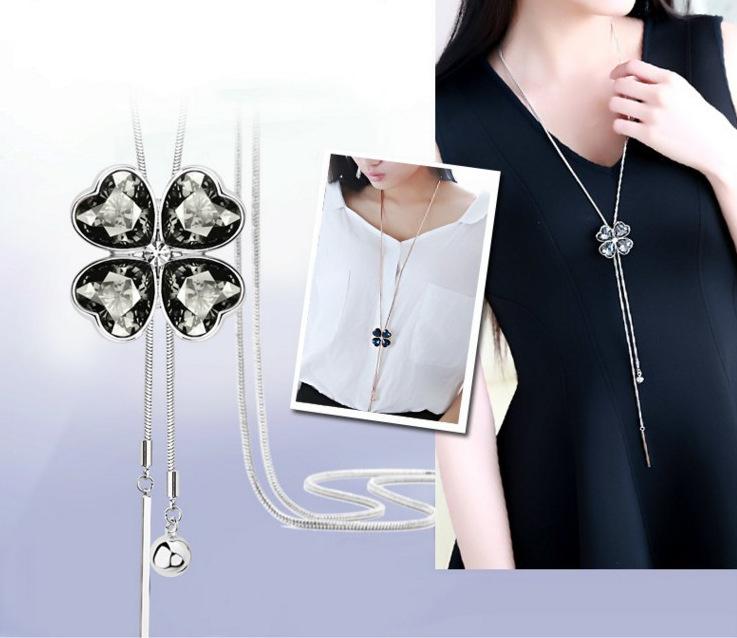 Alloy Sweater Chain Long Necklace Women s Summer Versatile Lucky Clover Ornament Pendant
Alloy Sweater Chain Long Necklace Women s Summer Versatile Lucky Clover Ornament Pendant